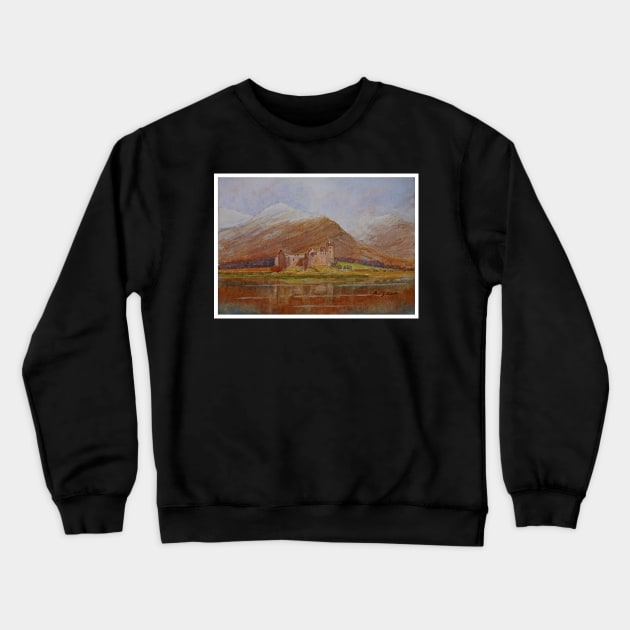 Kilchurn Castle - Watercolour Crewneck Sweatshirt by pops